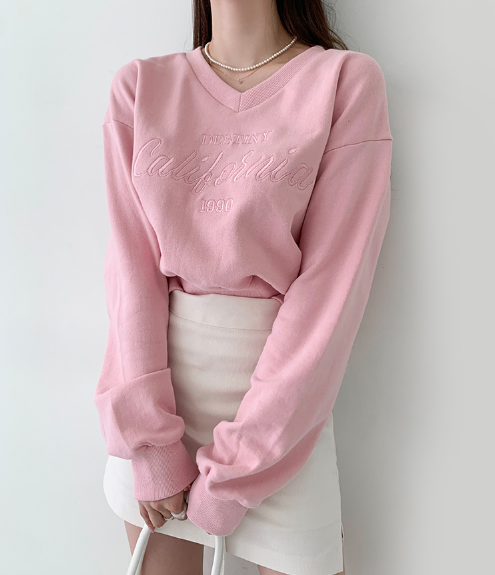 425-소프트 브이넥 맨투맨 / 425-Soft V-Neck Sweatshirt