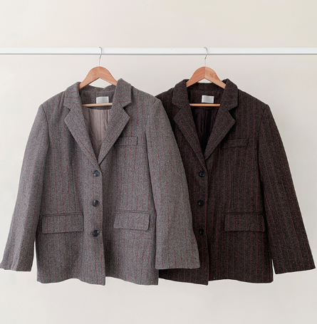 495-누빔 오버핏 울 자켓 / 495-Quilted Oversized-Fit Wool Jacket