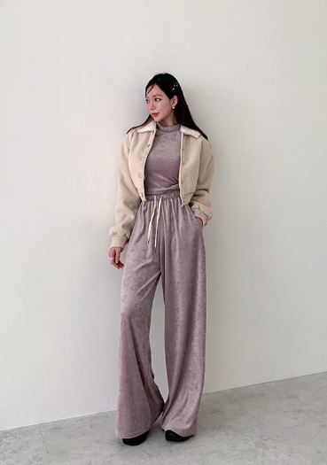 455-반목 벨벳 트레이닝 세트 / 455-Half Vintage Sweat Suit Set