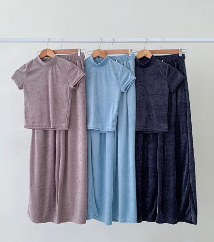 455-반목 벨벳 트레이닝 세트 / 455-Half Vintage Sweat Suit Set